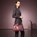 Stylish Mini Women's Bag with Burgundy Scarf Accessory – Everyday