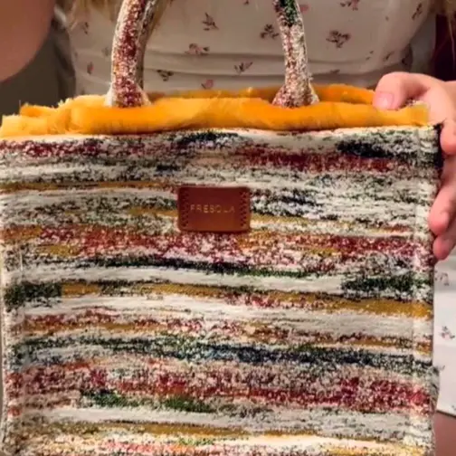 Vintage Woven Pattern Mini Handbag – Retro Design